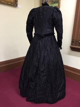 Black Silk Damask Mourning Outfit, circa 1898