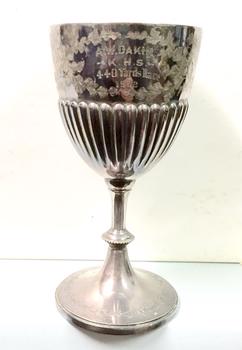  Silver Plated Stem Cup won By A.W. Dakin, 1902