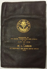 Presentation Wallet - City of Kew, 1939