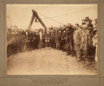 Opening Ceremony Victoria Street Bridge: Laying of memorial stone by John Adam Esq. Mayor of Richmond, March 31 1884
