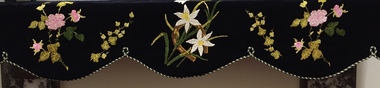 Mantel Hanging, Velvet, Silk Thread & Cord, circa 1890