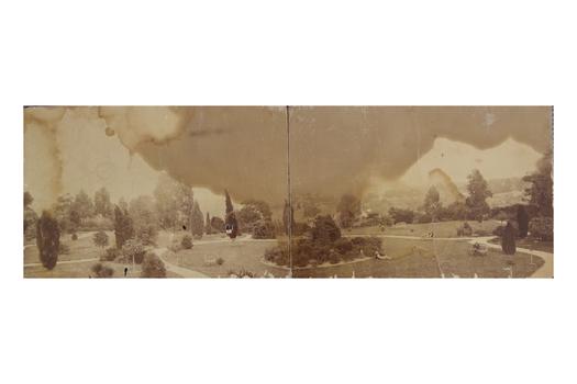 Garden of 'Rockingham', Kew, circa 1870