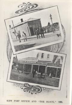 Kew Post Office and "The Block", 1880