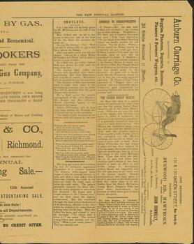 Kew Festival Gazette, No.1,  October 5th 1895