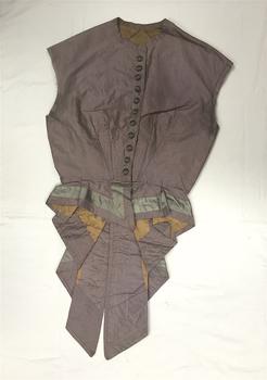Grey Silk Taffeta Bodice, 1880s