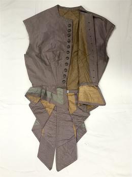 Grey Silk Taffeta Bodice, 1880s