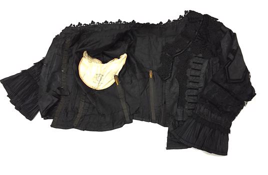 Black Silk & Lace Bodice, 1880s