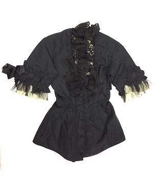 Black Silk & Lace Bodice, 1880s