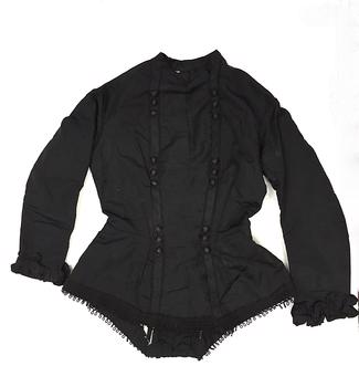 Black Silk Bodice, circa 1880s