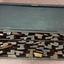 Blackened Wood Toolbox with Hinged Lid containing 45 Moulding Planes