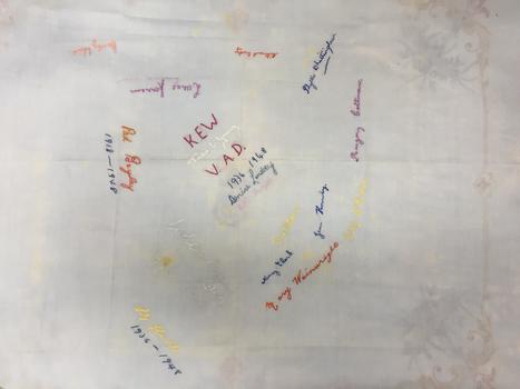 VAD Souvenir Signature Cloth, circa 1948