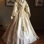 White Silk Wedding Dress, circa 1869