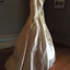 White Silk Wedding Dress, circa 1869