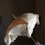Cream Silk & Lace Parasol