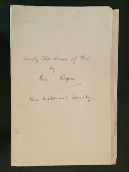Lovely Old Homes of Kew by Mrs Rogers : Kew Historical Society 