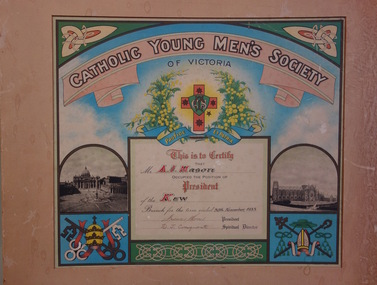 Catholic Young Men’s Society of Victoria (Kew), 1933