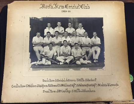 North Kew Cricket Club 1929-30