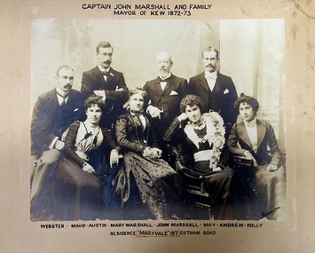 Captain John Marshall and Family, Mayor of Kew 1872-73