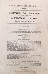 Service of Prayer in this Time of National Crisis