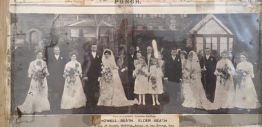 Howell-Beath. Elder-Beath. Group of Double Wedding taken at Ivy Grange, 1901