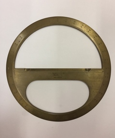 A Victorian cased brass full-circle protractor, by W. F. Stanley, late 19th century