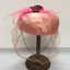 Pink Silk & Net 'Pillbox' Hat