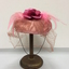 Pink Silk & Net 'Pillbox' Hat 
