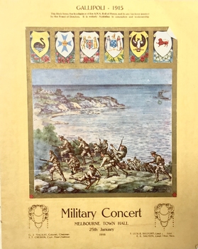 Military Concert, Melbourne Town Hall, 25th January 1916