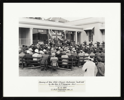 Opening of the Kew Elder Citizens Clubrooms at Southesk, 1956