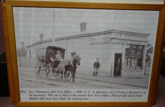 Kew Pharmacy and Post Office, circa 1880