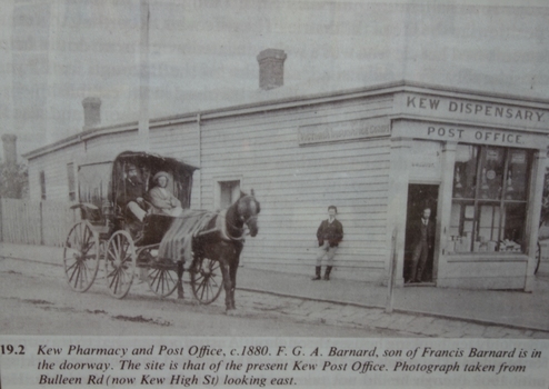 Kew Pharmacy and Post Office, circa 1880