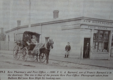Kew Pharmacy and Post Office, circa 1880