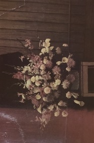 Basket of Flowers sent by Members of the East Kew Women's Club to Queen Elizabeth The Queen Mother, 1958
