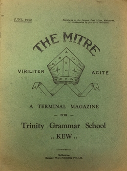 The Mitre: A Terminal Magazine for Trinity Grammar School Kew, June 1950