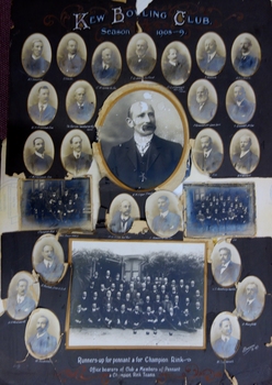 Kew Bowling Club / Season 1908-9 / Runners up for Pennant and for Championship Rink / Office Bearers of Club and Members of Pennant and Champion Rink Teams