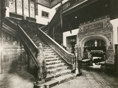 Staircase in the Main Hall of 'Tara Hall', Kew