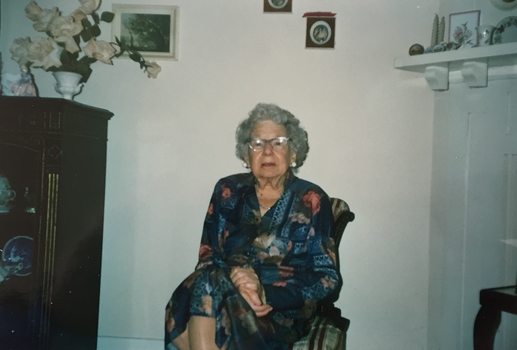 Miss Lillias Jerram, aged 89 in 1989