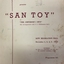 San Toy OR The Emperor's Own / by Sidney Jones
