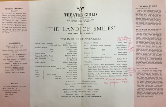 The Land of Smiles / by Franz Lehar