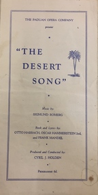The Desert Song / by Sigmund Romberg