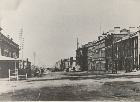  Flinders Street, from the corner of Swanston Street, 1874