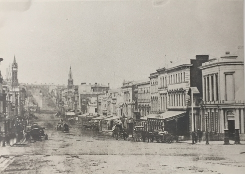 Collins Street East, 1868