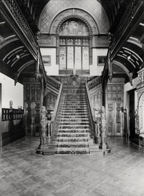 Photograph - Grand Staircase, Tara Hall', Studley Park Road, Marc Strizic (attrib), c.1960