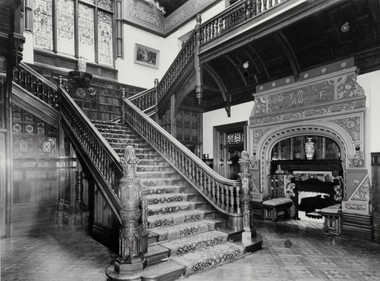 Photograph - Staircase of 'Tara Hall', Studley Park Road, Marc Strizic (attrib), c.1960