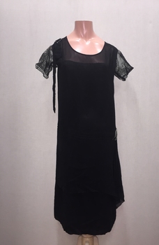 Black Crepe de Chine Day Dress