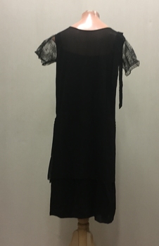 Black Crepe de Chine Day Dress