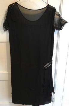 Black Crepe de Chine Day Dress