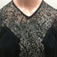 Black Crepe de Chine and Lace Day Dress