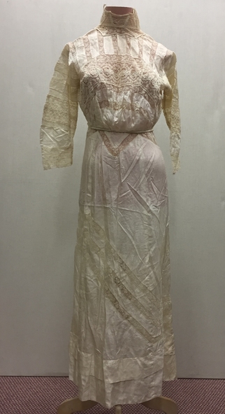 Clothing - Silk & Lace Lingerie Dress, 1900s