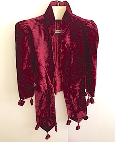 Cerise Velvet Evening Pelerine, 1920s